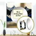 thumbnail image 3 of Designart "Gilded Mountains by the River" Landscape Mountains River Square Mirror Wall Decor Traditional - Large Gold Square Bathroom Mirror - Square Printed Wall Mirror Art, 3 of 5