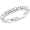 1/2 Carat T.W. Diamond 10kt White Gold Semi-Eternity Anniversary Ring