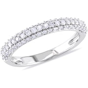 1/2 Carat T.W. Diamond 10kt White Gold Semi-Eternity Anniversary Ring