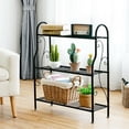 thumbnail image 3 of Gymax 3-Tier Metal Plant Stand Elegant Scrollwork Pattern Flower Display Shelf, 3 of 10