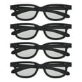 thumbnail image 1 of Uxcell 4Pcs Polarized 3D Viewing Glasses, Passive Circular 3D Glasses, Black, 1 of 7
