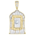 thumbnail image 3 of 10K Yellow Gold Diamond Red Enamel Ace of Spades Pendant Cuban Link Charm 3/4 CT, 3 of 6