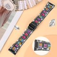 thumbnail image 5 of KOMI Sparkling Band Compatible Samsung Galaxy Watch 7/6/5/4 FE 40mm 44mm Classic 43mm 47mm/Classic 42mm 46mm/Active 2 Watch Bands Resin,20mm Stainless Steel Bracelet Band for Galaxy Watch 3 41mm/42mm, 5 of 7