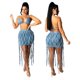 thumbnail image 3 of Faldas vaqueras con agujeros para mujer, faldas tejidas de malla con retazos, sexys, a la moda, para club nocturno y playa, 2023, 3 of 5