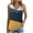 Yellow, variant on Lenpel Women's Tank Tops Summer Casual V Neck Ruffle Trim Color Block Sleeveless T Shirts Cami Tunic Tee Blouses