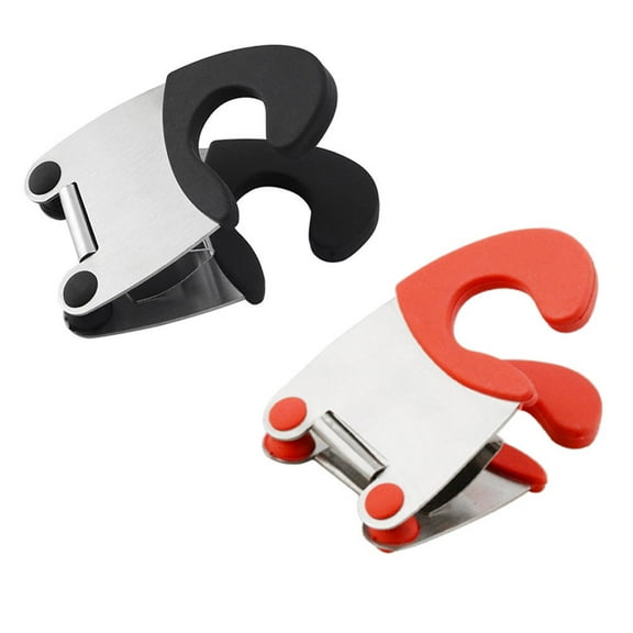 PBPBOX 4pcs Stainless Steel Pot Side Clip Holders Kitchen Accessories with Non Slip Design for Easy Utensil Storage