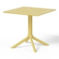 thumbnail image 6 of WestinTrends Playa 31.5" Square Plastic Outdoor Patio Dining Table for 4, Yellow, 6 of 6
