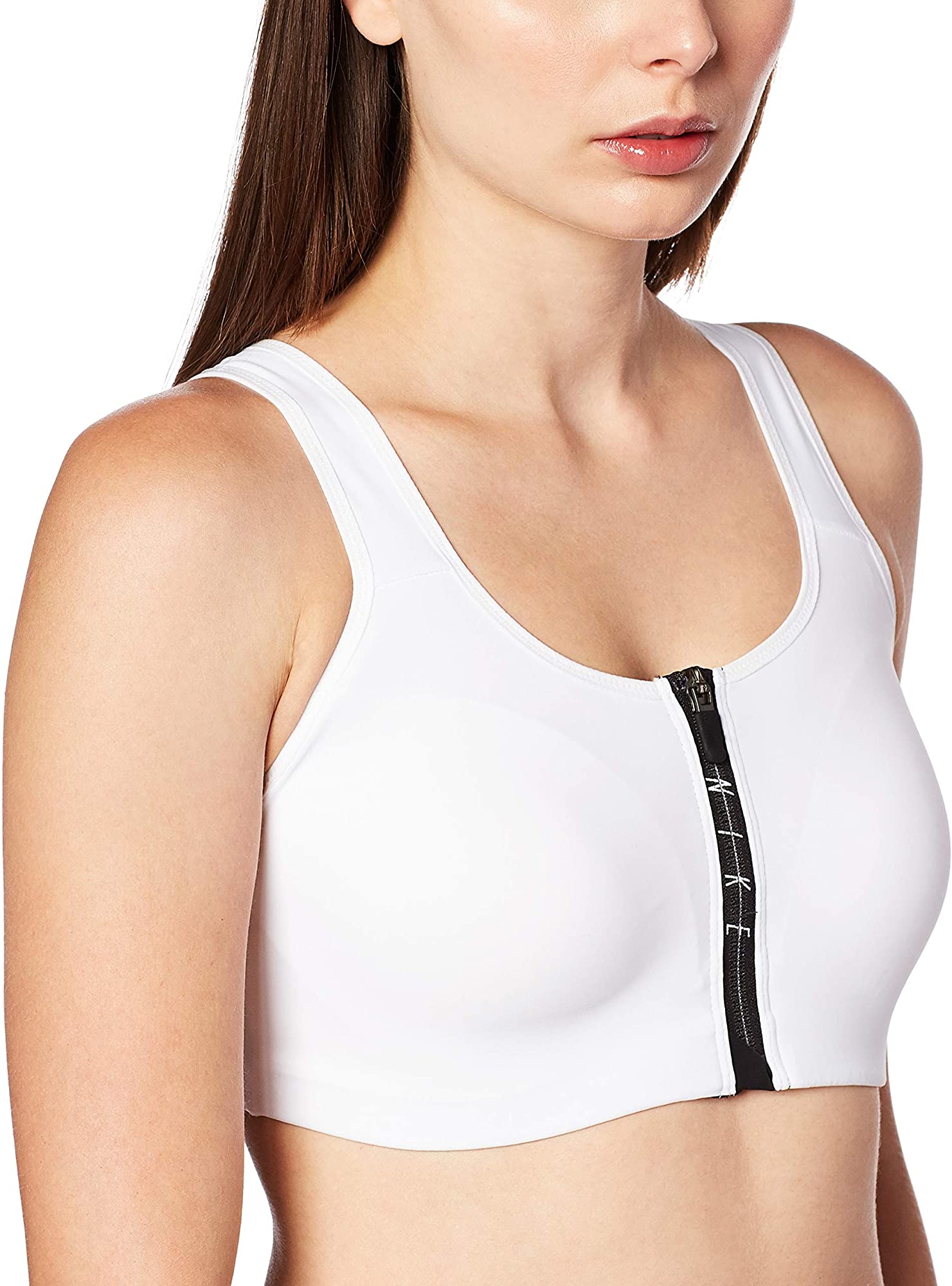 nike pro zip bra