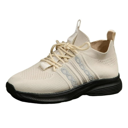 

PMUYBHF Steel Toe Shoes for Women Boots Cute Ladies Flyweaving Mesh Sports Casual Socks Shoes Breathable Plus Size Lightweight Running Shoes Sneakers Casual Shoes