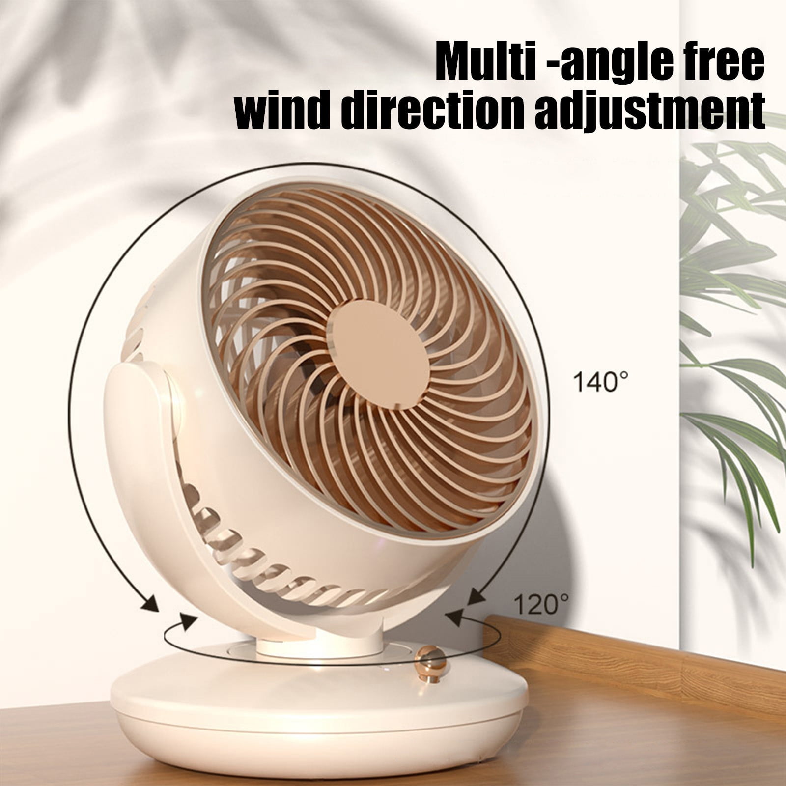 Fan for Bedroom, 7 Inches, Powerful Airflow, Quiet Table Air Circulator Fans for Whole Room, 120° Adjustable Tilt, 3 Speeds, Desktop Fan for Home, Office, Kitchen