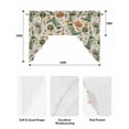 Farm Floral Kitchen Swag Valances for Windows, Green Leaf Flower