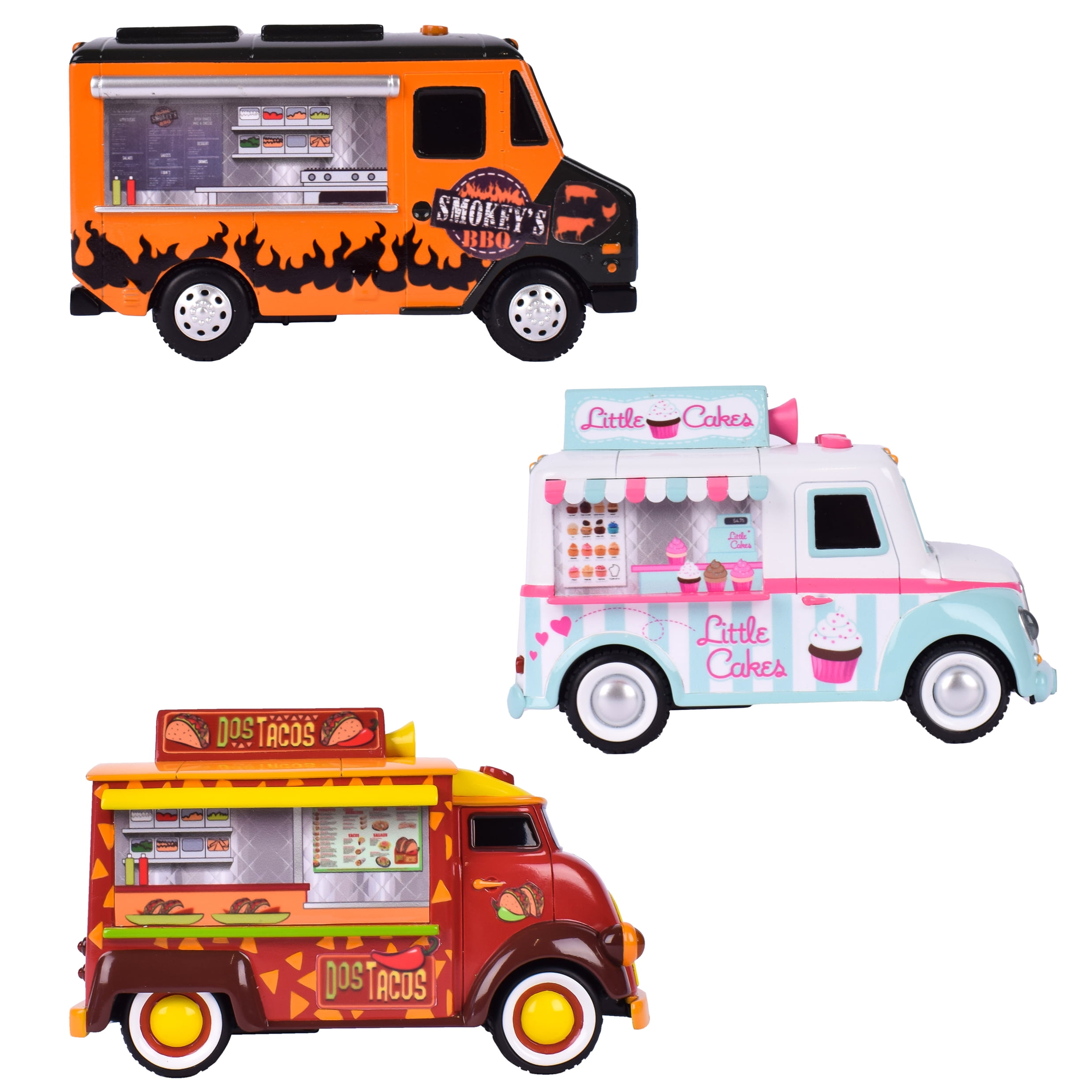 Maxx Action Mini Food Truck Lights & Sounds Vehicles Cupcake, Taco