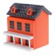 thumbnail image 5 of Casa De En Miniatura Modelo 1:12 Dollhouse Garden Hut Muebles De Juguete naranja Hugo Dollhouse Villa House, 5 of 7