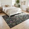 thumbnail image 2 of Kzaei 8'x10' Area Rug for Living Room, Washable Soft Rug with Non-Slip Backing, Large Floral Vintage Distress Print Pattern Carpet, 2 of 7