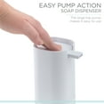 thumbnail image 5 of Bath Bliss Acrylic 14 oz Soap Pump Dispenser, White, 5 of 7