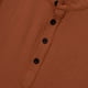 thumbnail image 4 of Camisa de Manga Corta Plisada con Botón de Cuello en V, Mezcla de Algodón de Poliéster Top de Vacaciones de Playa, Suelto para Hombres, 4 of 8