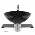 thumbnail image 7 of Lorixon Modern Wall Mount Bathroom Vanity Black Single Basin Sink Combo, 7 of 7