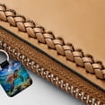 thumbnail image 3 of Sea Turtle Faux Leather Square Keychain, 3 of 7