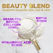 Collagen Peptides Powder 20G Per Serving - Grass Fed Hydrolyzed Collagen Powder Type I & III with Hyaluronic Acid & Biotin For Women, Unflavored - Hair, Skin, Nails & Joint Support - 28 Servings
