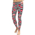 thumbnail image 2 of Stripes & Hearts Leggings Size: S for Women | FIERCEPULSE, 2 of 8