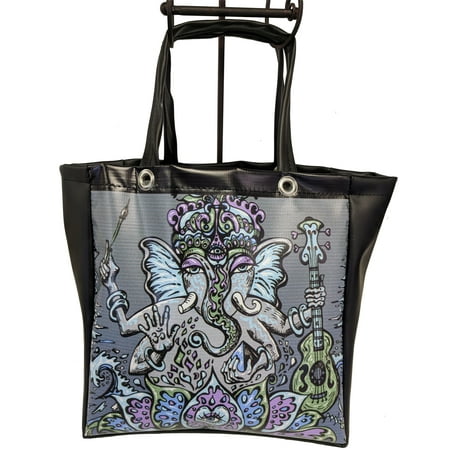 Tirecovercentral Heavy Duty Vinyl Elephant Tote Bag Beach Grocery Handbag Wipe Clean