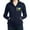 Navy, variant on - I Love Ukraine Native Ukrainian Flag Sweatshirt - Women's Zip Hoodie