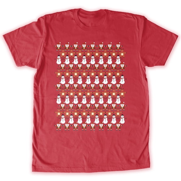 Function - 8 Bit Christmas Pattern Men's Fashion T Shirt