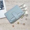 thumbnail image 4 of DAMAI Women's Minimalist Portable Plain Color leather Short Wallet, Slim Soft Bifold Blocking Purses with Zipper Coin Pocket for Women, 4 of 6