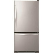 Whirlpool 30 Inch Bottom-Freezer Refrigerator with 18.5 cu. ft. Capacity, 5 SpillGuard Glass Shelves, Humidity Controlled Crispers