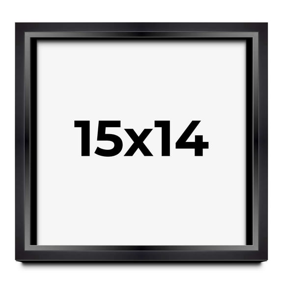 15x14 Shadow Box Frame Black | 1.25 inches Deep Real Wood Contemporary Shadowbox Display Frame | UV