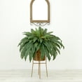 thumbnail image 3 of Nearly Natural 32in. Artificial Boston Fern Plant with Metal Planter with Stand DIY KIT , Green, 3 of 4