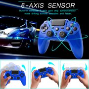 Wireless Controller Compatible with P4/P4 Slim/P4 Pro/Windows PC, Blue