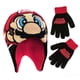 thumbnail image 1 of Set de gorro de invierno y guantes para niños Nintendo Super Mario de 4 a 7 años, 1 of 7