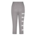thumbnail image 4 of Fjofpr Girls Leggings 10-12 Toddler Kids Fashion Baesball Print Summer Leisure Yoga Sports Frenum Cropped Pants Gray 12 Years, 4 of 4