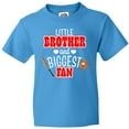 thumbnail image 3 of Inktastic Little Brother and Biggest Fan- Baseball Glove and Bat Youth T-Shirt, 3 of 5