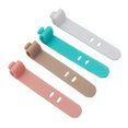 thumbnail image 3 of 4Pcs Silicone Earphone Cable Winder Organizer Desk Data Cord Holder Management,Pink, 3 of 8