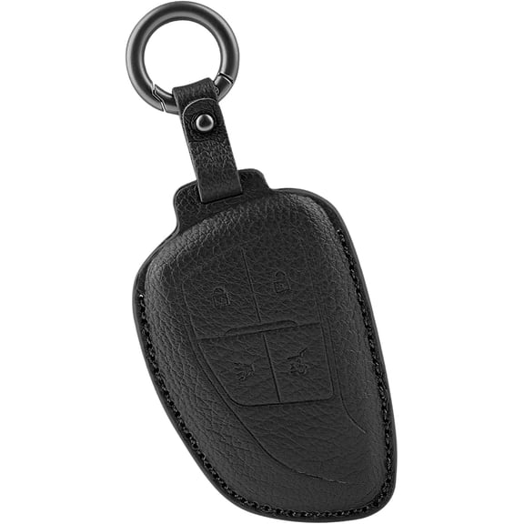 Key Fob Cover Fit for Buick Envision Avenir Chevy Suburban GMC Yukon 2020-2024 Keychain Leather Full Protection Key Shell Key Case Car Accessories