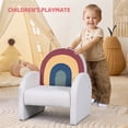 thumbnail image 6 of Matladin Kids Sofa, Rainbow Kids Armchair, Soft Toddler Chair Coverage of Teddy Fleece, Suitable for Boys and Girls, 6 of 7
