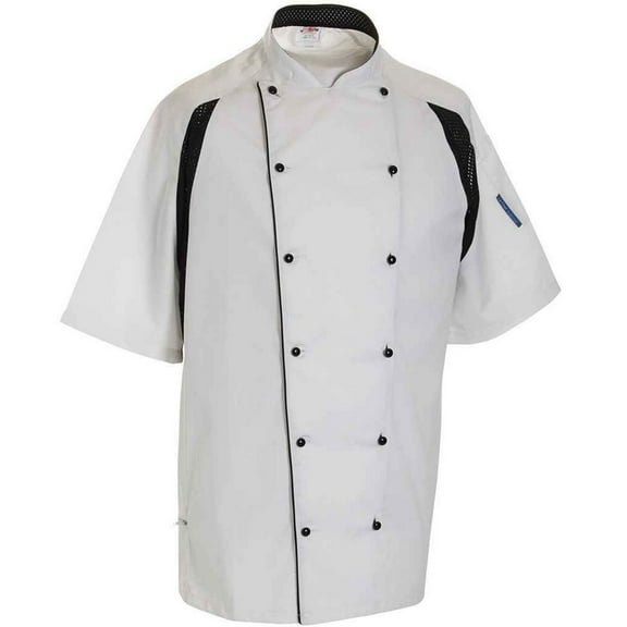 Le Chef  Adult Executive Contrast Detail Short-Sleeved Chef Jacket
