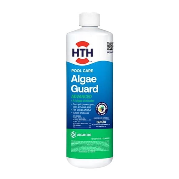 HTH 8106661 1 Qt  Pool Care Liquid Algae Guard Filter Cleaner, Pack of 6