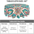 thumbnail image 5 of Boho Tablecloth Mandala Vintage Ethnic Round Table Cloth 60 Inch Home Decor Hand-Doodle Elements of Bohemian Table Cloth for Home Decorations, 5 of 6