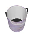 thumbnail image 3 of Kll Lavender Glitter Foil Stripes Waterproof Foldable Laundry Hamper Bucket With Handles For Storage Bin,Kids Room,Home Organizer (Small), 3 of 8