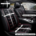 thumbnail image 3 of LAONNVIR Seat Covers Fit for Dodge Charger 2011-2023: Front Set Leather Car Seat Covers, Seat Protectors Compatible Airbag(Black, 2 PCS Front Only), 3 of 5