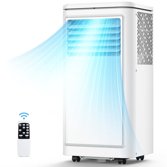 KNDKO Portable Air Conditioner 8000 ASHRAE BTU/5000 BTU DOE Vented Medium Room Portable AC Remote Included