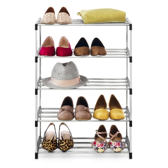 Whitmor 10-Pair Shoe 5-Tier Shoe Rack Closet Organizer