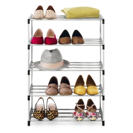 Whitmor 10-Pair Shoe 5-Tier Shoe Rack Closet Organizer