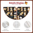 thumbnail image 3 of Haiem Cute Dogs Corgi Pattern Christmas Tree Skirt Merry Christmas Party Christmas Tree Decoration,New Year Decorations-36", 3 of 6
