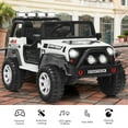 thumbnail image 4 of Costway 12V Kids Ride On Truck Remote Control Electric Car with Lights&Music White, 4 of 8