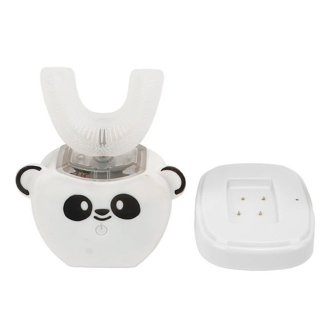 Cepillo de Dientos Eléctrico para Niños, Diseño de Dibujos Animados de Cepillo de Dientos de Silicona Para Niños Recargables en Forma de U Con Cable USB Para Cepillado de