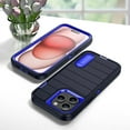 thumbnail image 4 of ELEHOLD for iPhone 13 Pro Max Hybrid Rugged Case with HD Screen Protector,Dual Layer Hard Protective Invisible Kickstand Non-Slip Drop-Proof Shockproof Anti-Scratches Heavy Duty Cover,Darkblue+Blue, 4 of 7